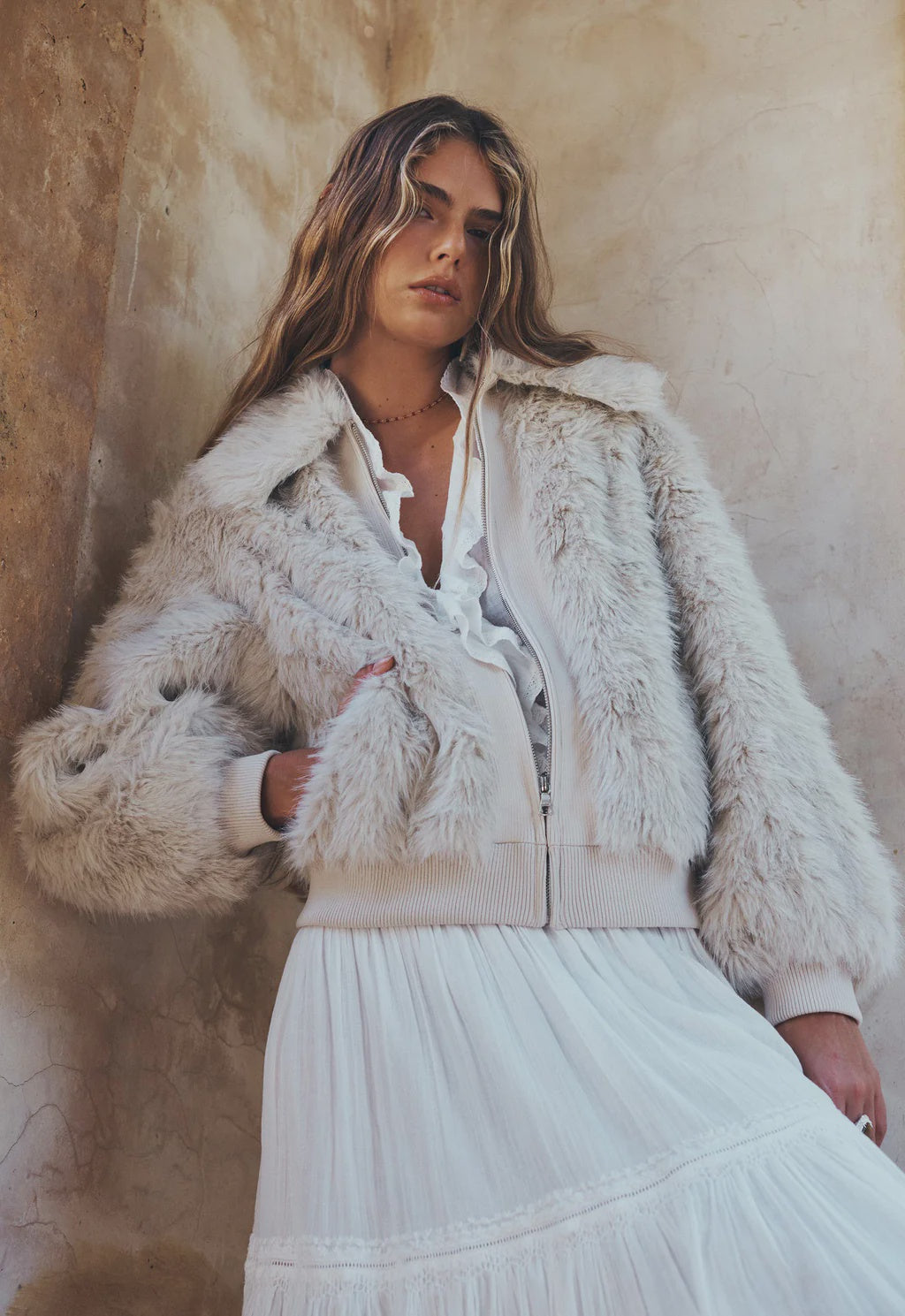 Brooklyn Flea Bomber Jacket - Frost