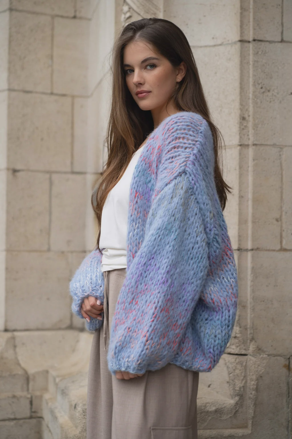 Isa Cardigan- Jeans Blue