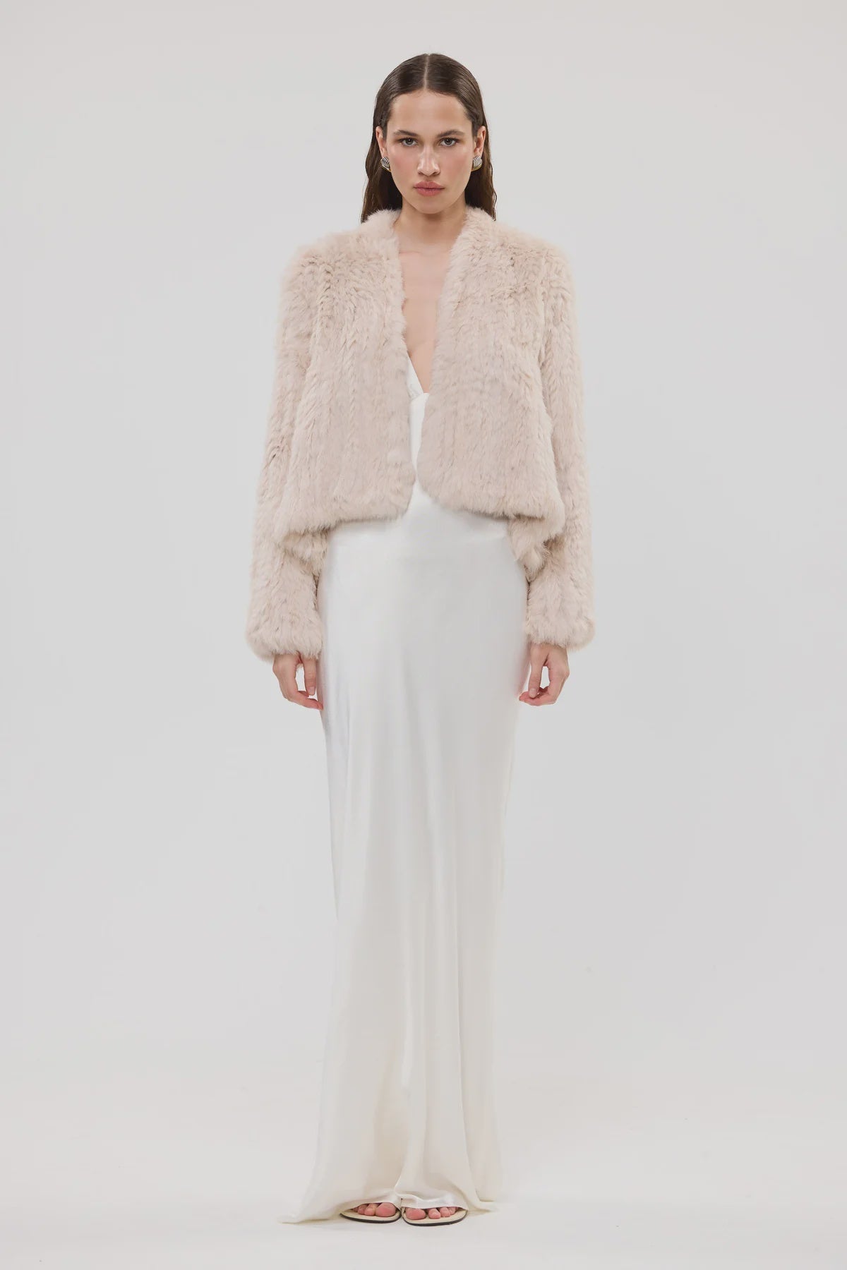 Emma Fur Jacket - Stone