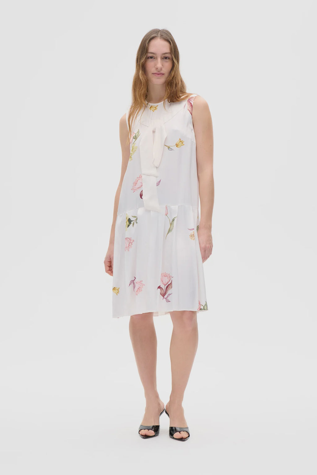 Abbie Dress - Coconut Cream Tulips