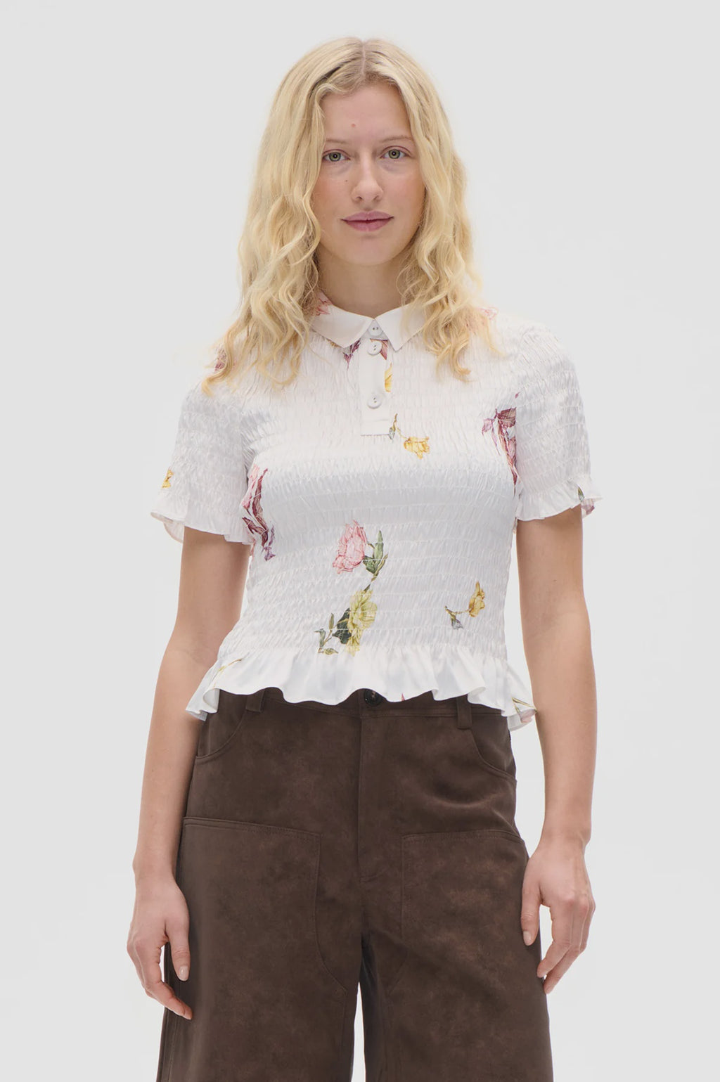 Myka Top Coconut Cream Tulip