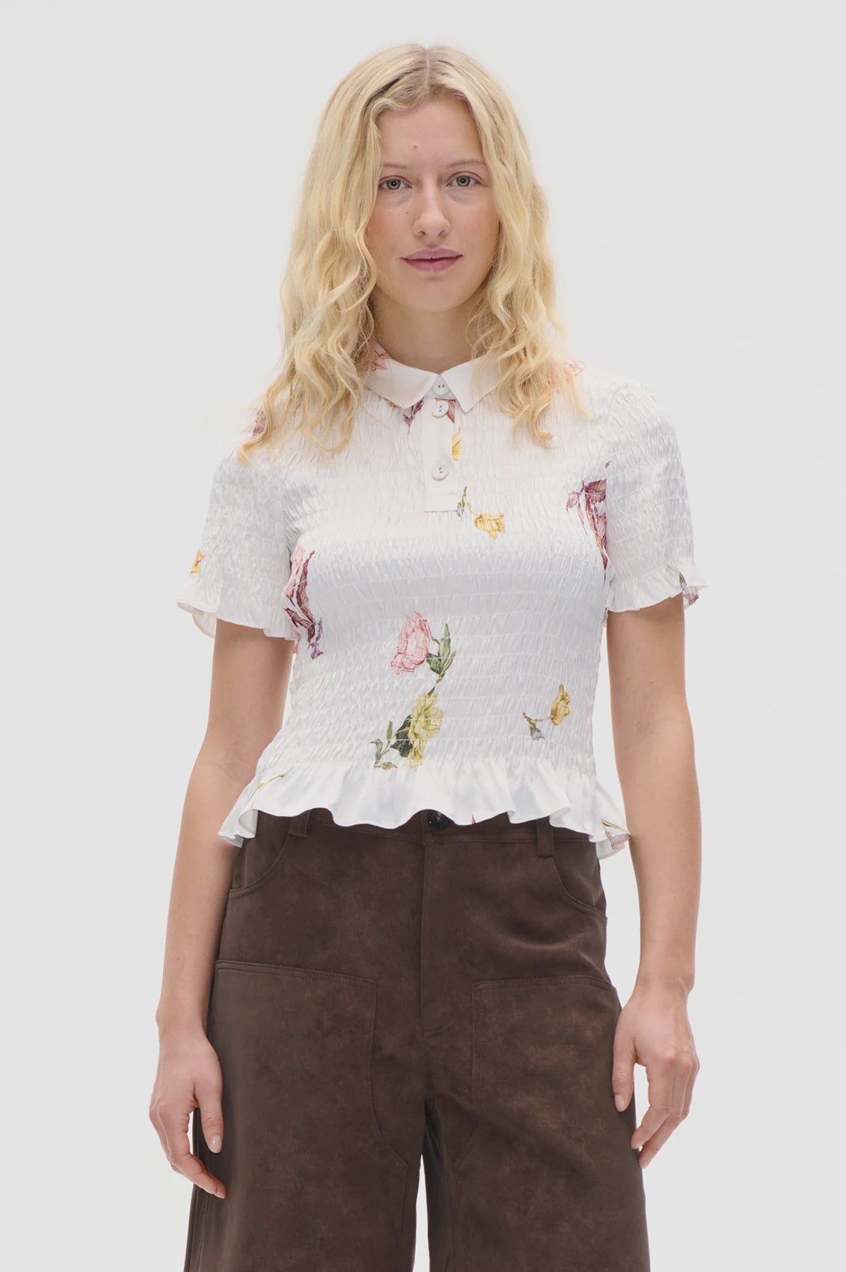 Myka Top Coconut Cream Tulip