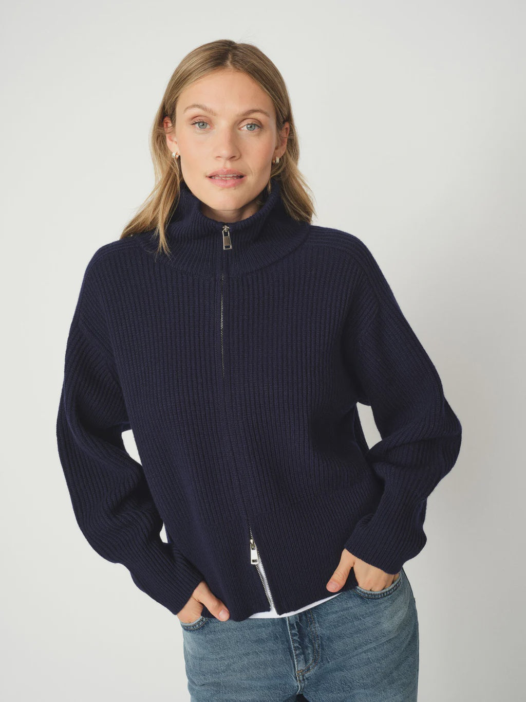 Amity Zip Knit Cardigan