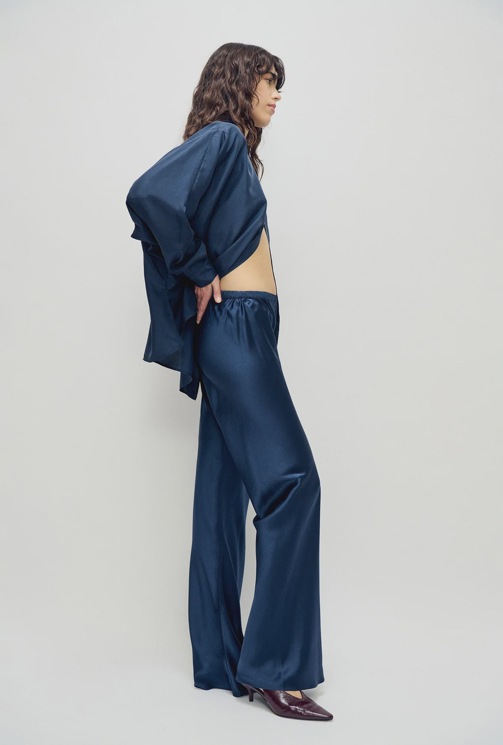 Bias cut pants - Midnight