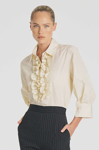 Ruffle Resort Top - Vanilla