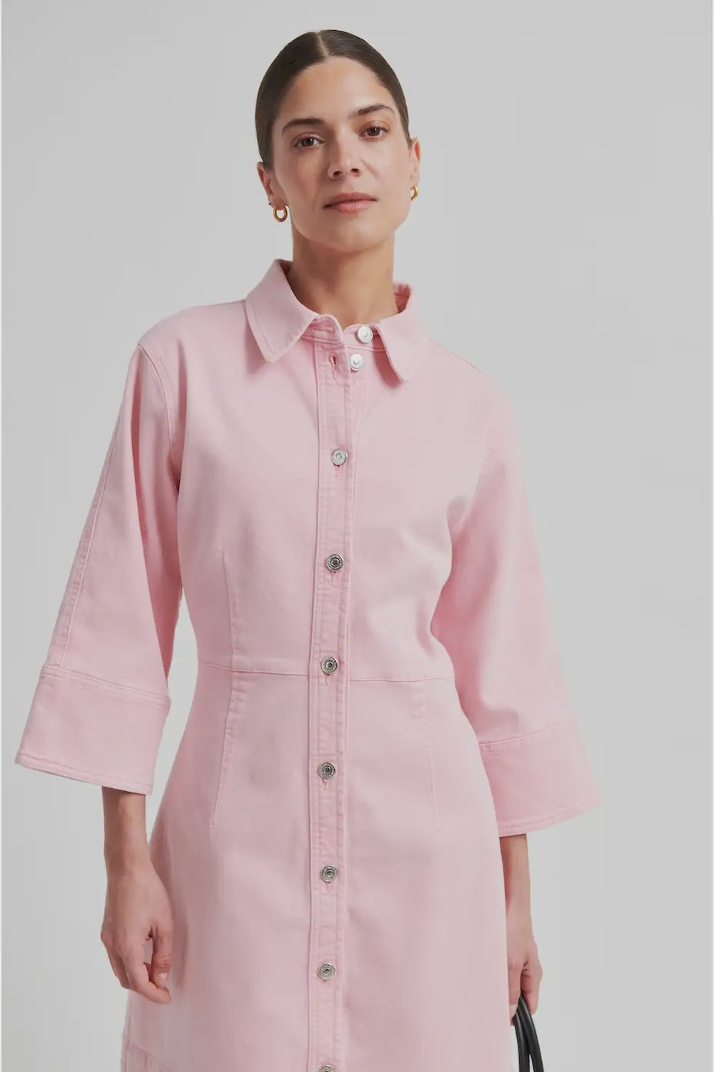Is Ella 3/4 Sleeve Lilac Denim Dress