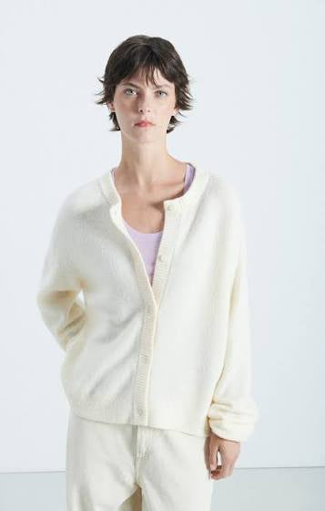 Damsville Cardigan - Panacotta Melange