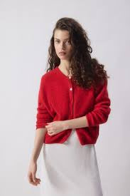 Vitow Cardigan - Carmine Melange