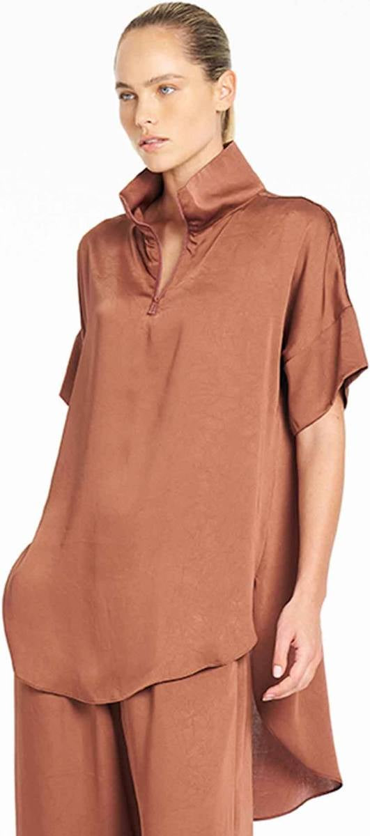 Funnel Tunic - Cinnabar