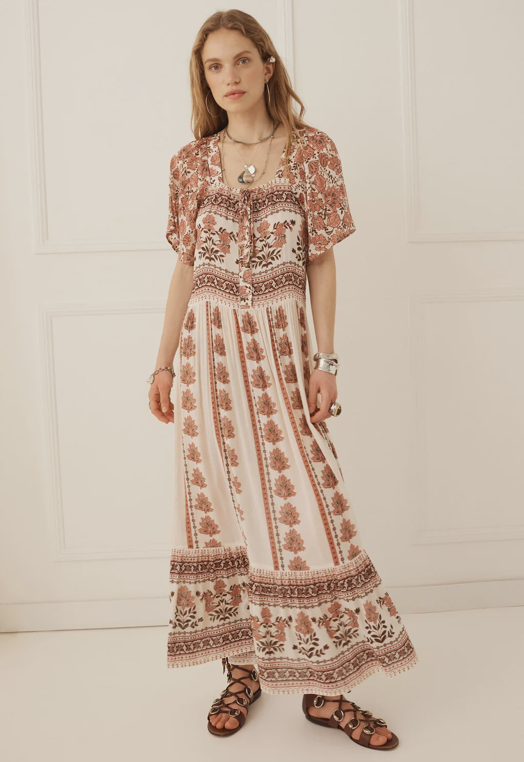 Petalwood Short Sleeve Maxi _ Pre Order