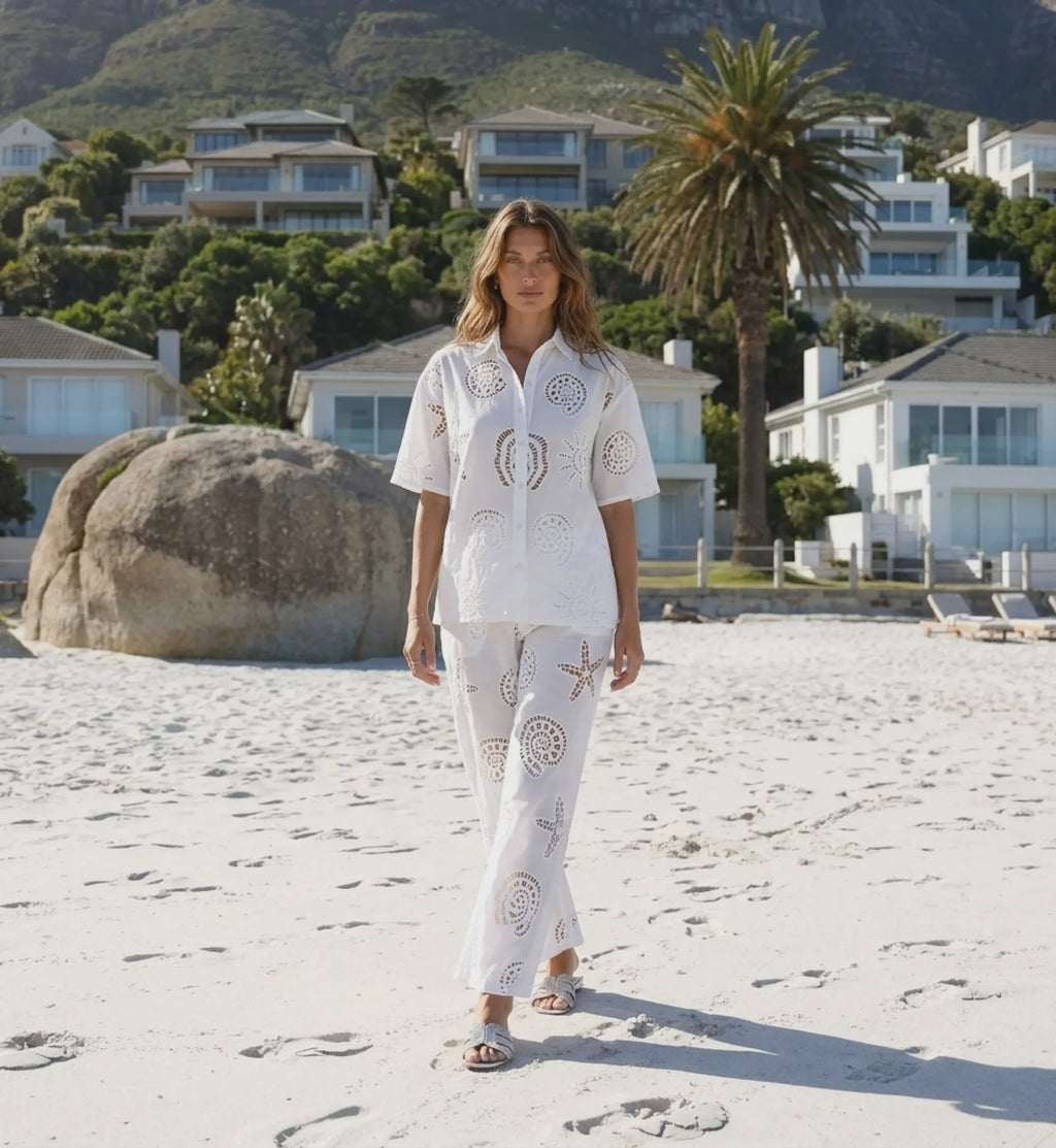 Lynn White Broderie Pant
