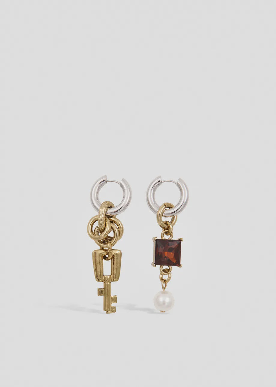 Kaos  Key Bicolour Earrings
