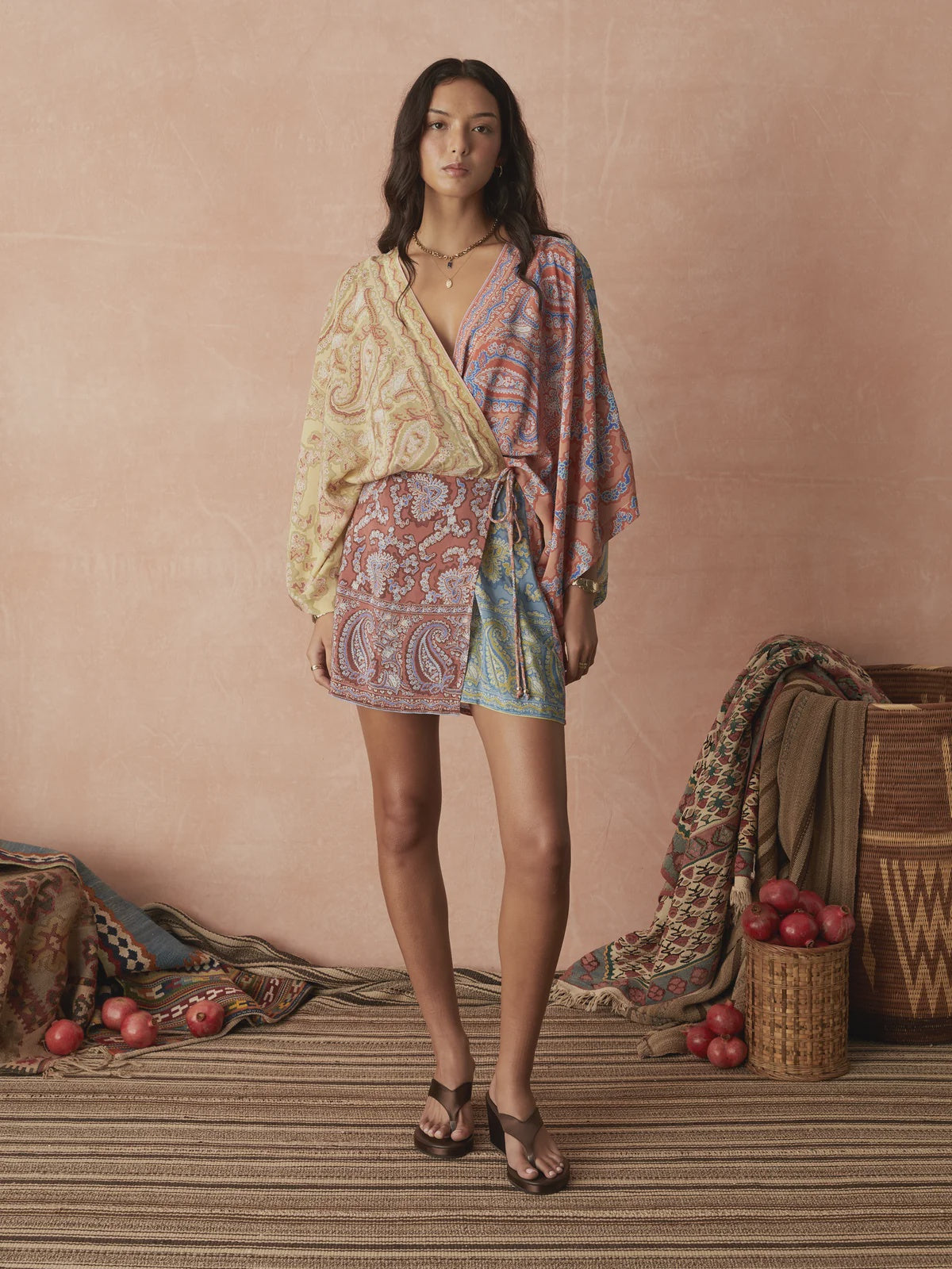Caravanne Silk Robe Dress