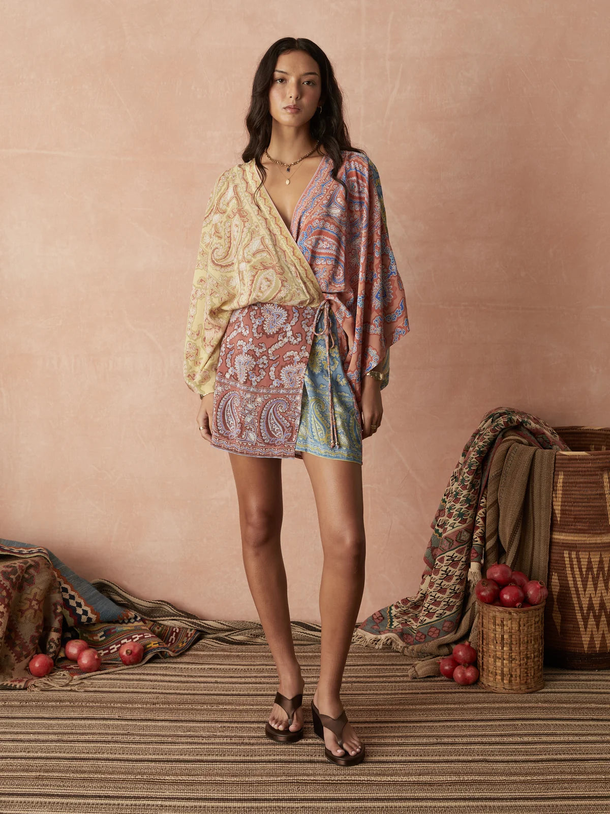 Caravanne Silk Robe Dress