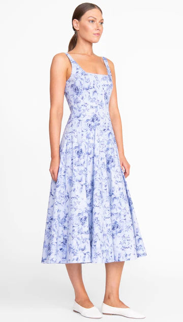 Wells Dress - Periwinkle Floral