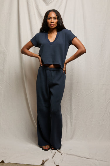 Navy Waffle Shane Pants