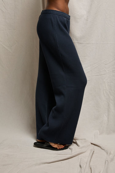 Navy Waffle Shane Pants