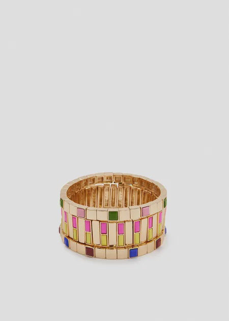 Jaline multi colour block Bracelet Set