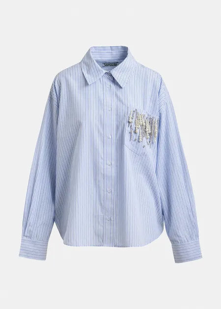 Jommeke oversized striped shirt