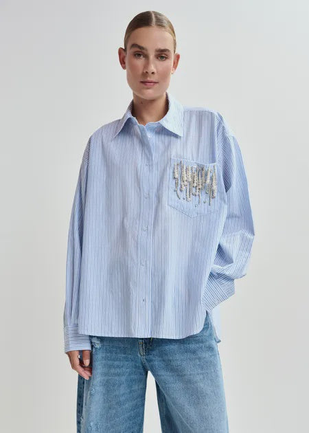 Jommeke oversized striped shirt