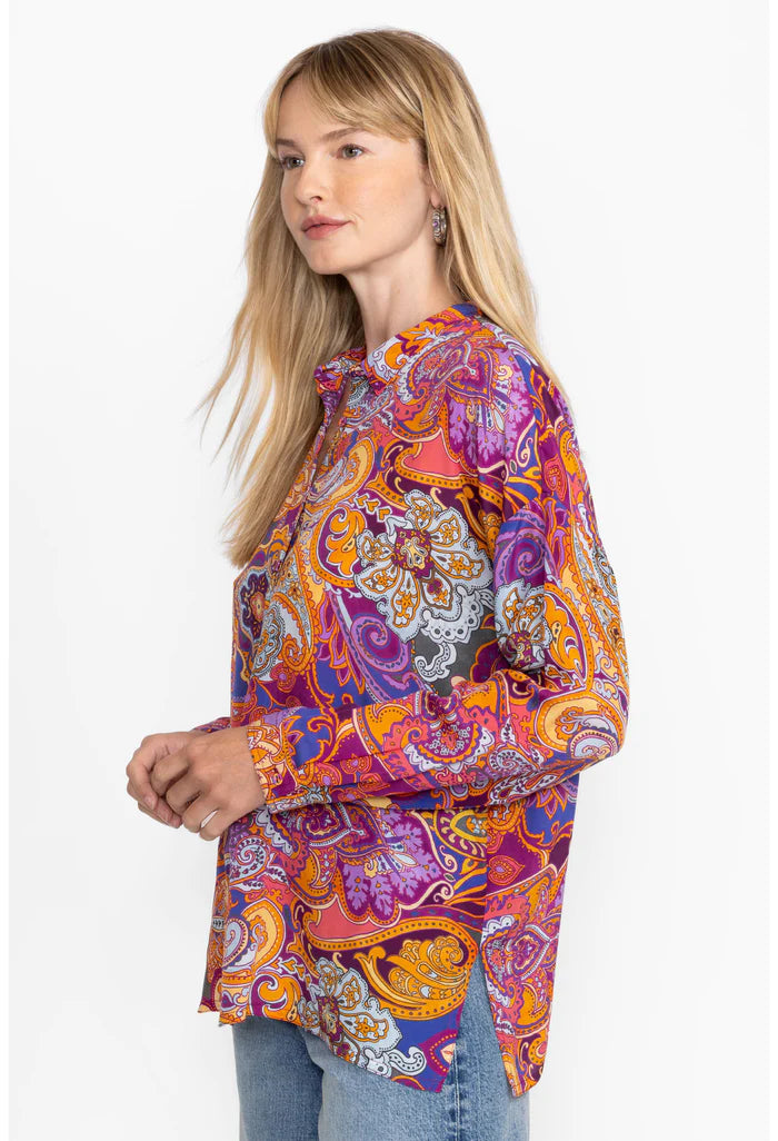The Audrey Oversized Blouse - Sandlwood