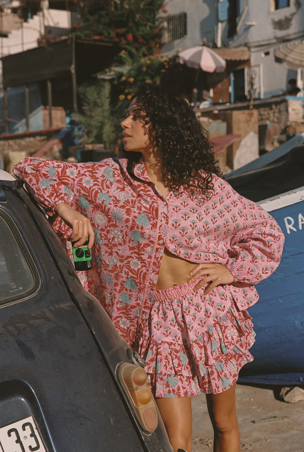 Kamala Block Print Fae Frill Skort