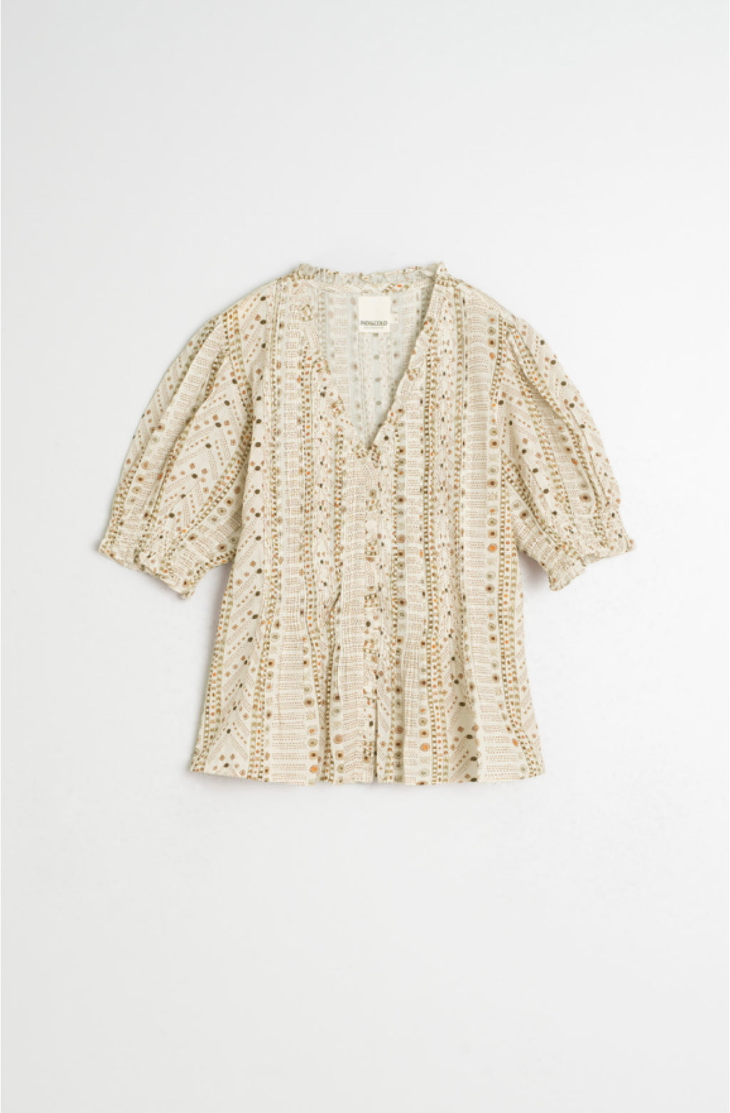 Micro Ruffle Voile Shirt