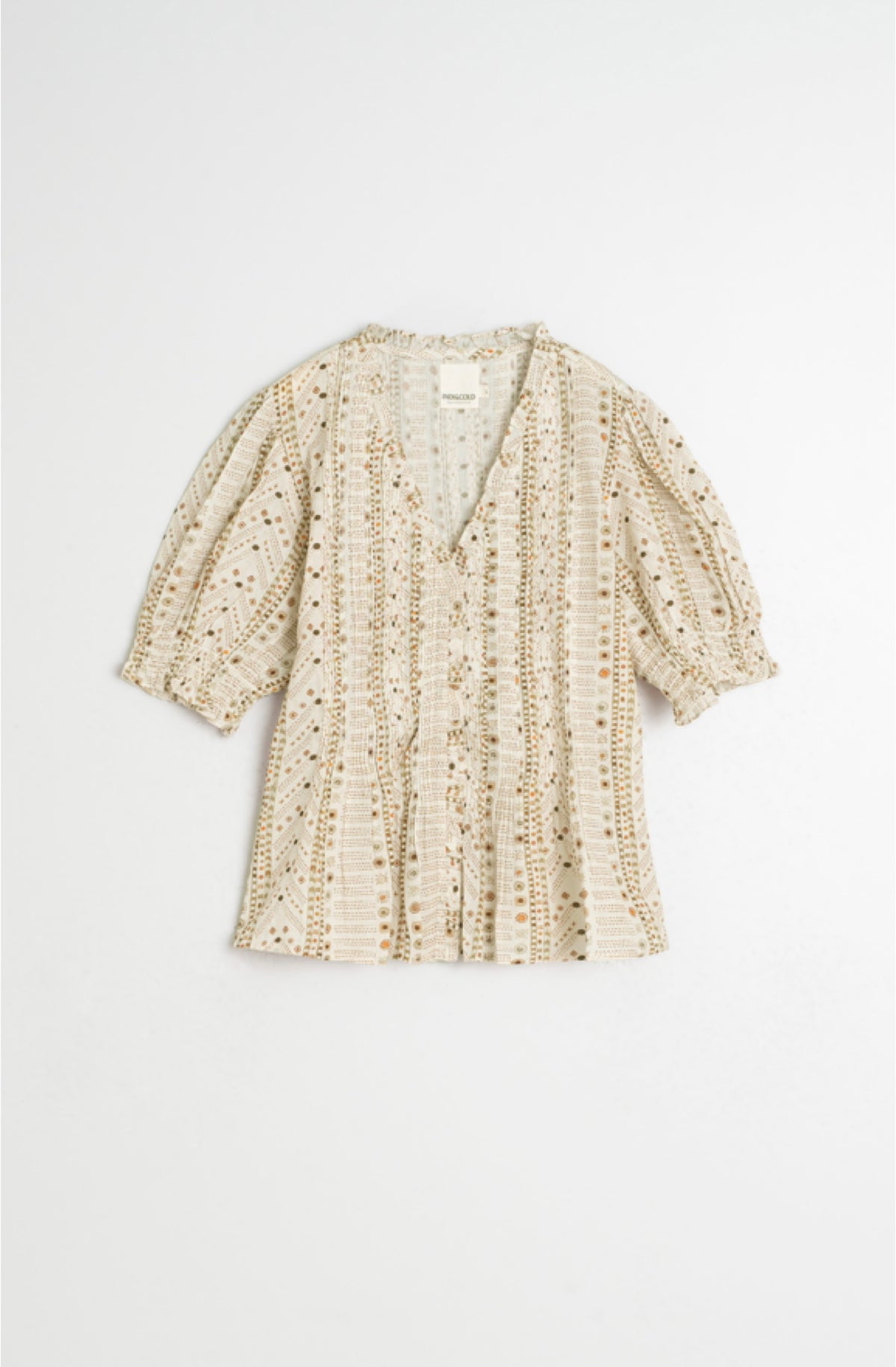 Micro Ruffle Voile Shirt