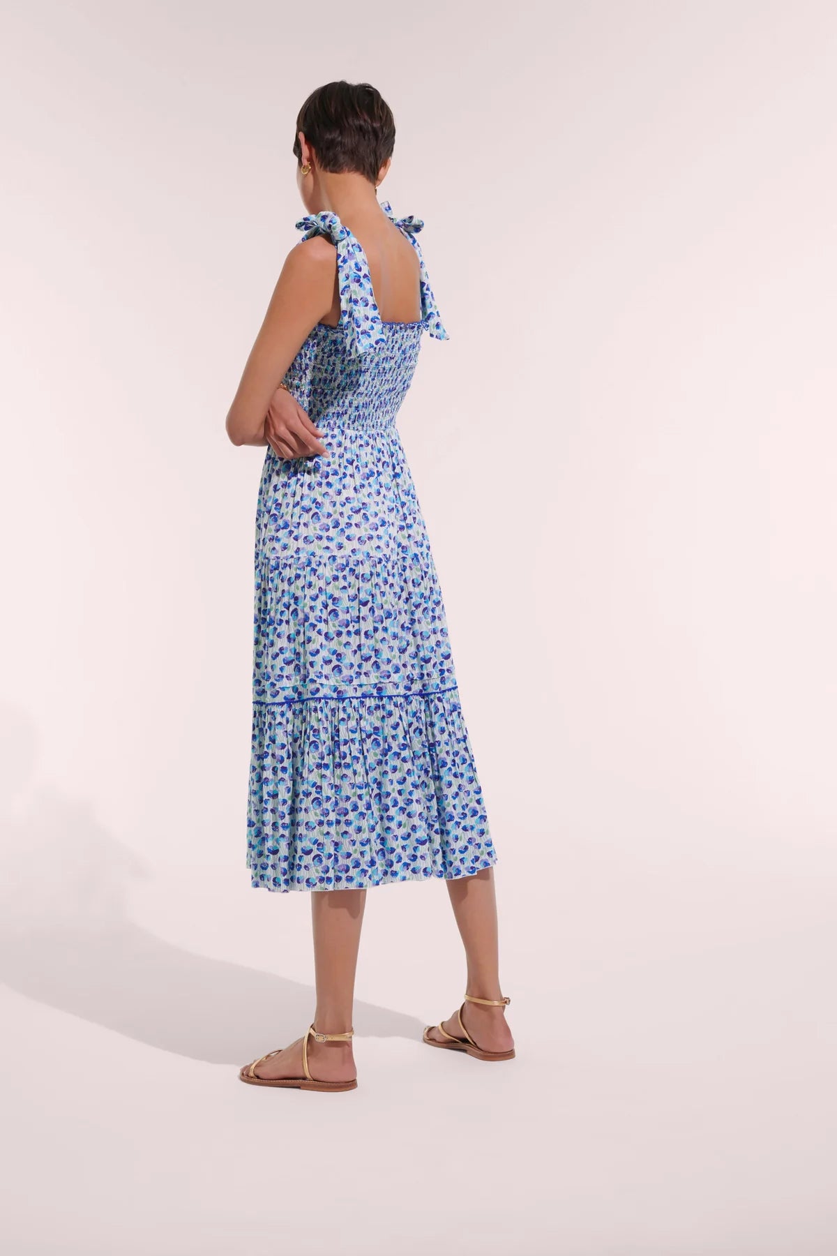 Long Dress Triny - White/Blue Alamy