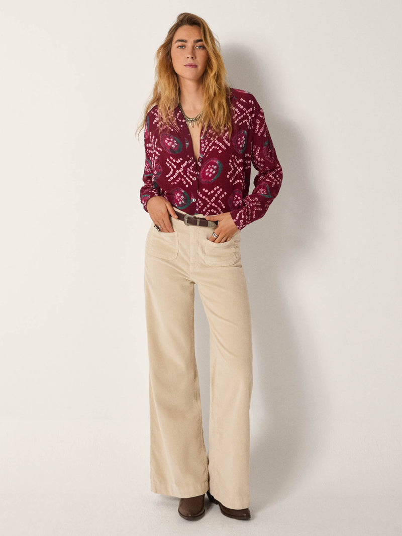 Ana Wine Blouse