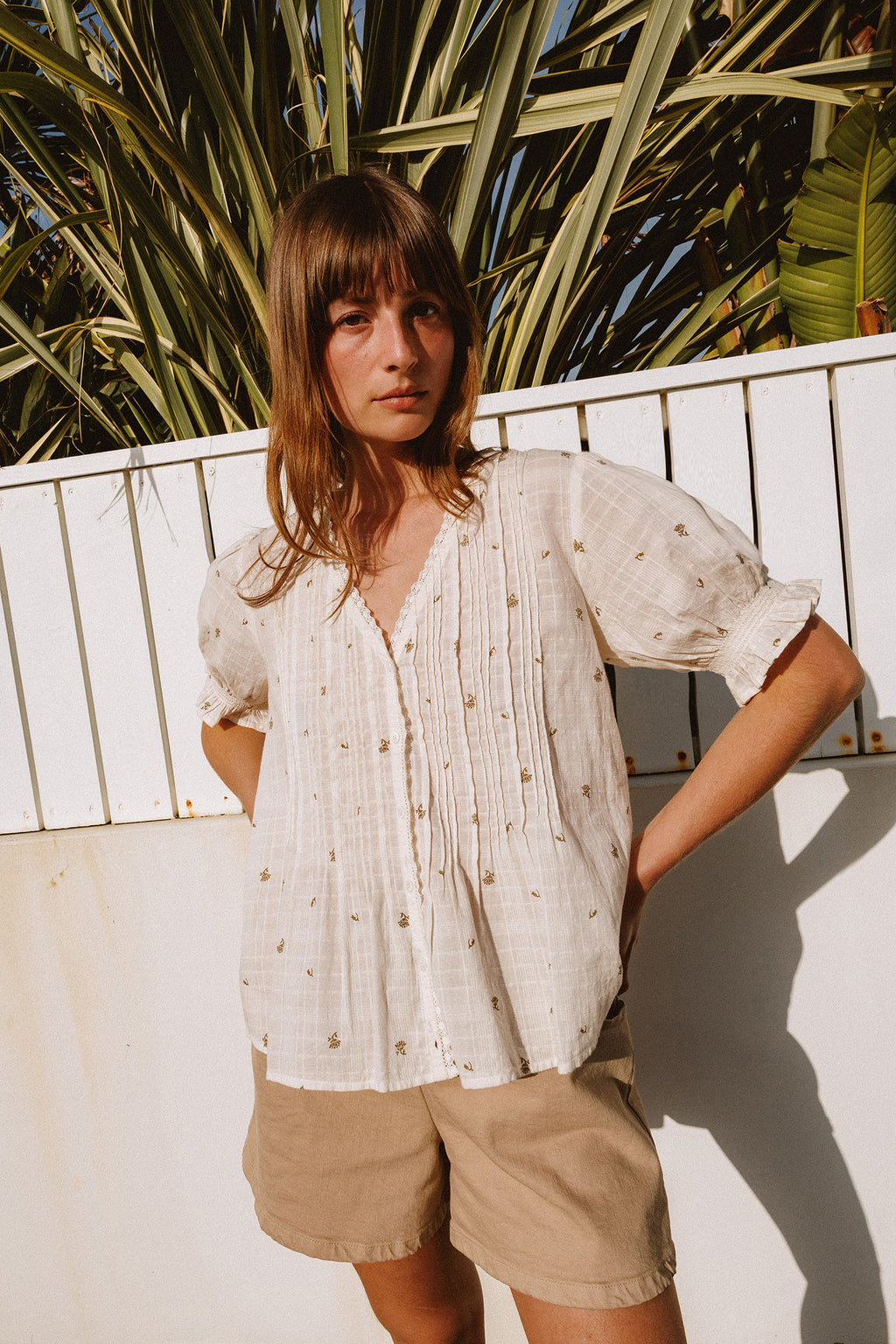Boxy Schiffli Shirt