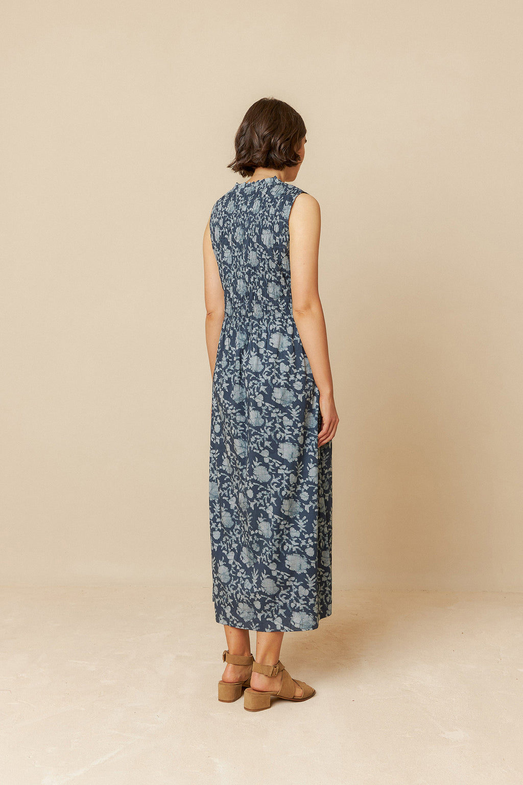 Indigo Elastic Maxi Dress