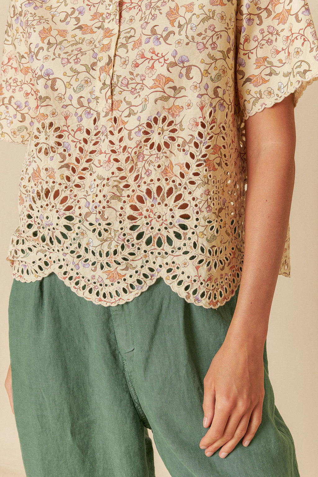 Cotton Lacework Shirt