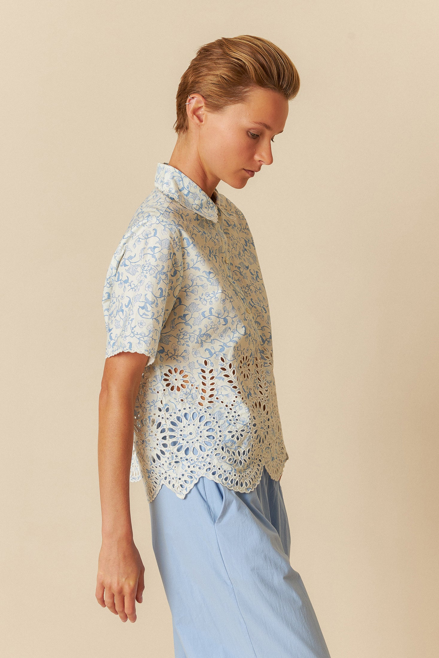 Cotton Lacework Shirt