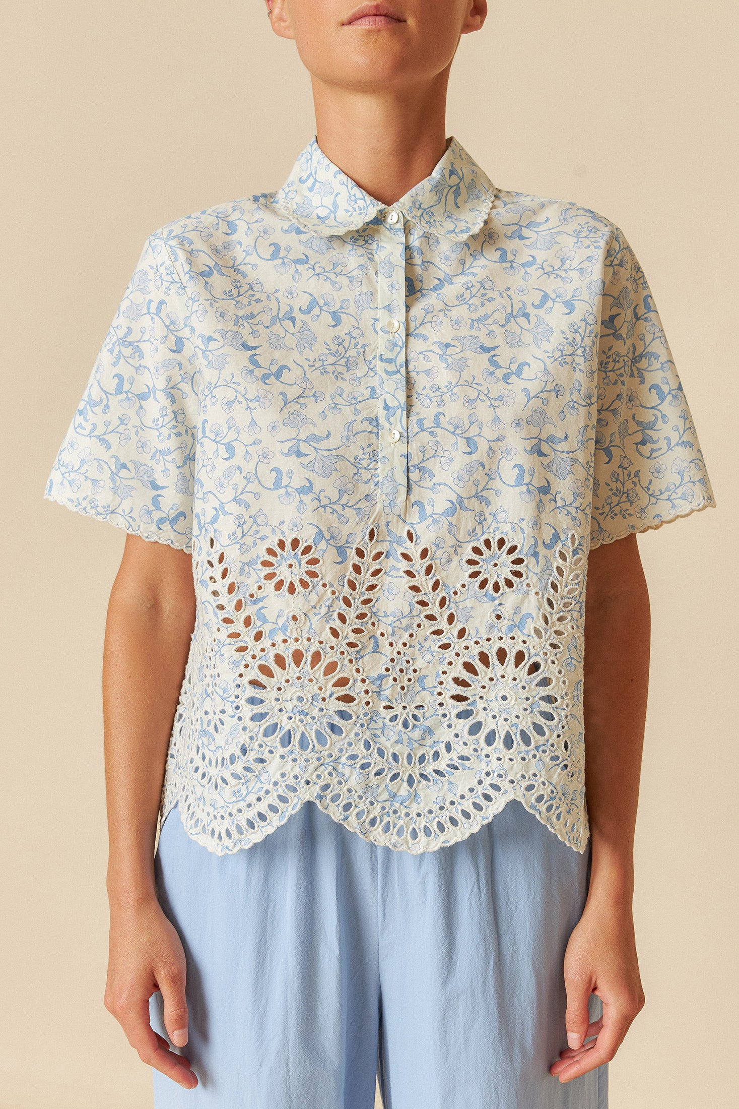 Cotton Lacework Shirt