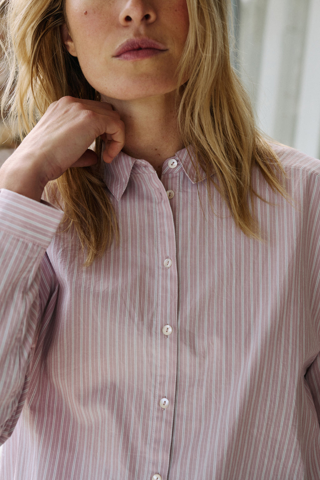 Mauve Striped Shirt