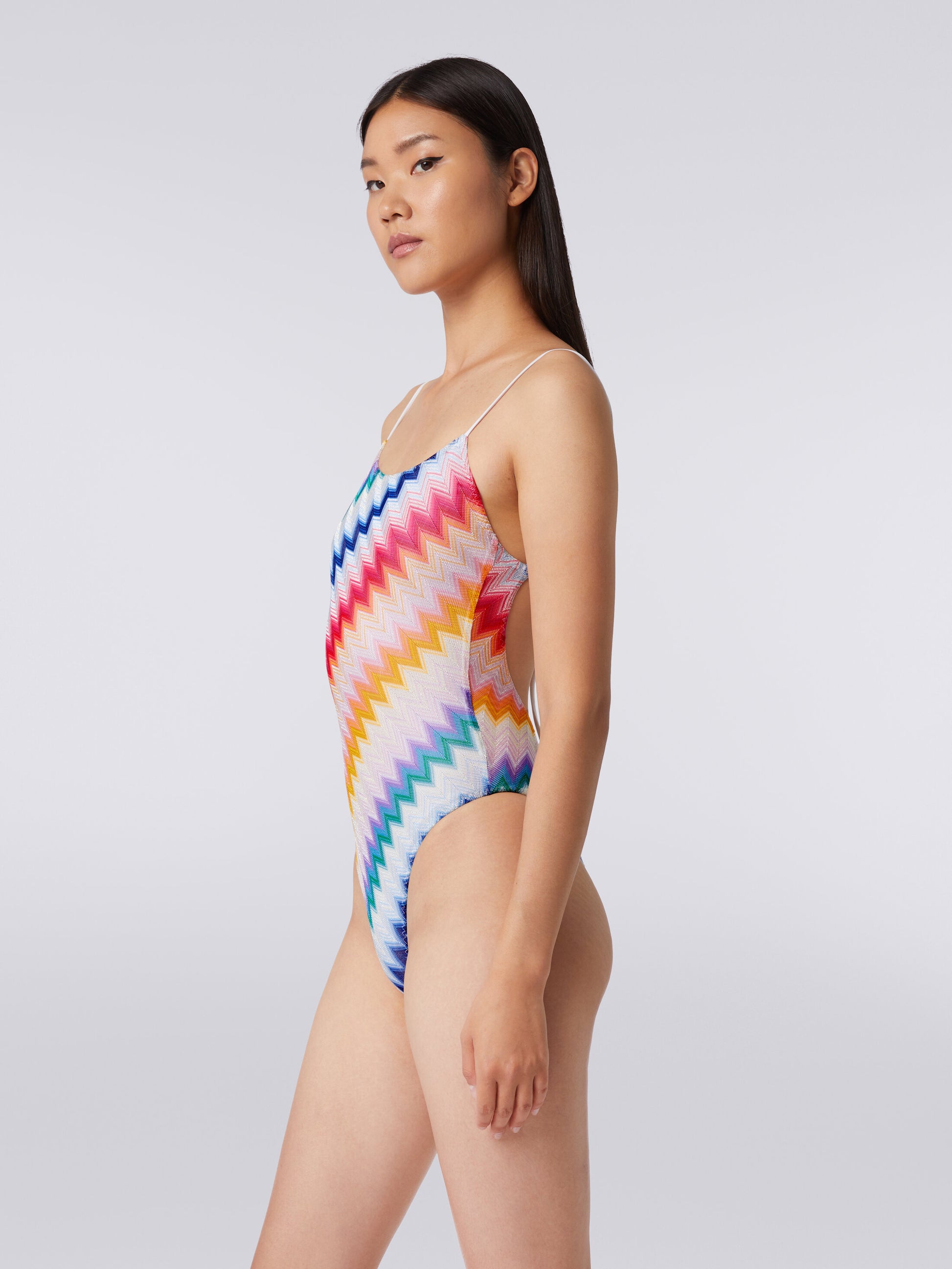 Zig Zag Swimsuit with Lurex