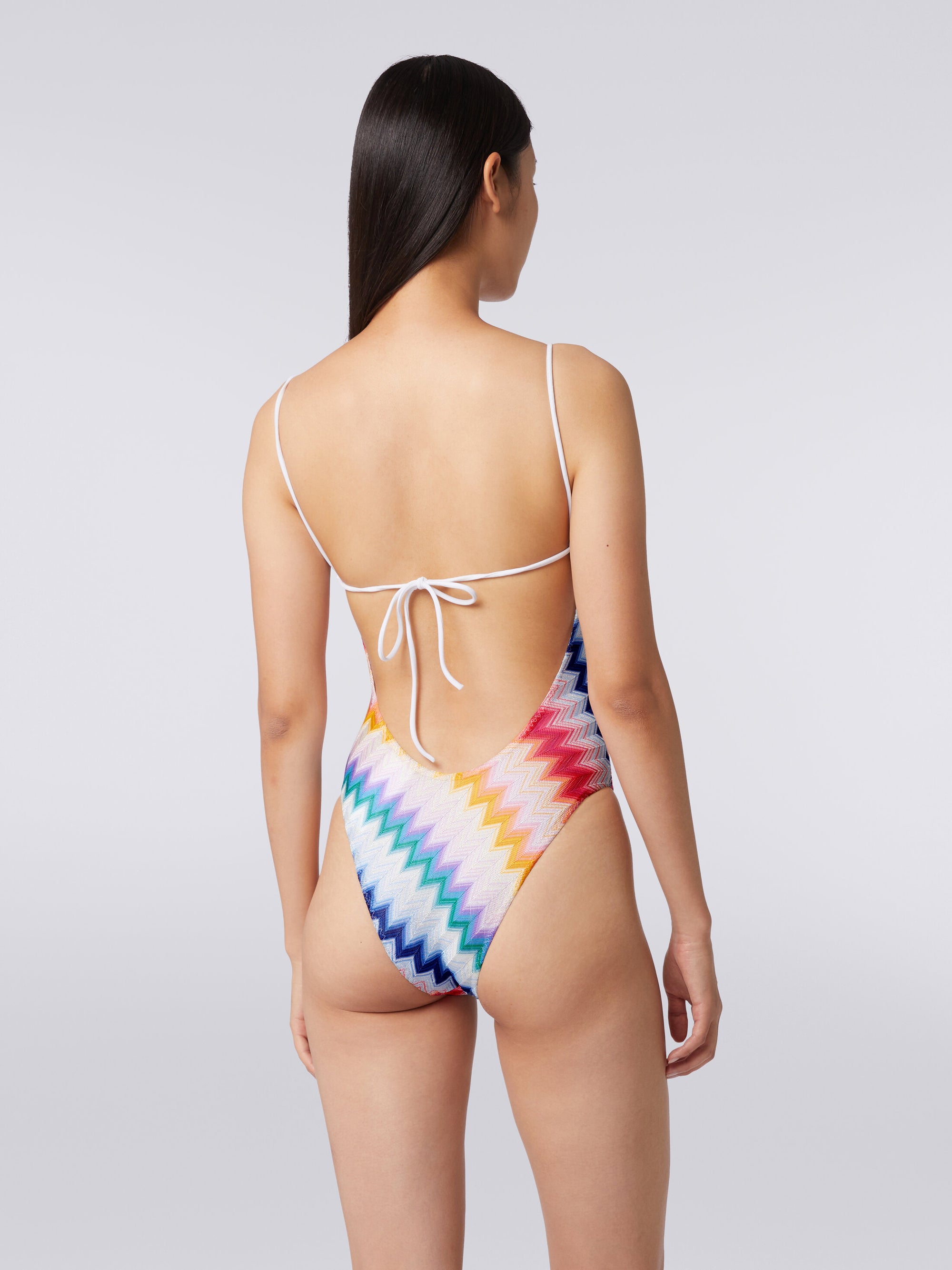 Zig Zag Swimsuit with Lurex