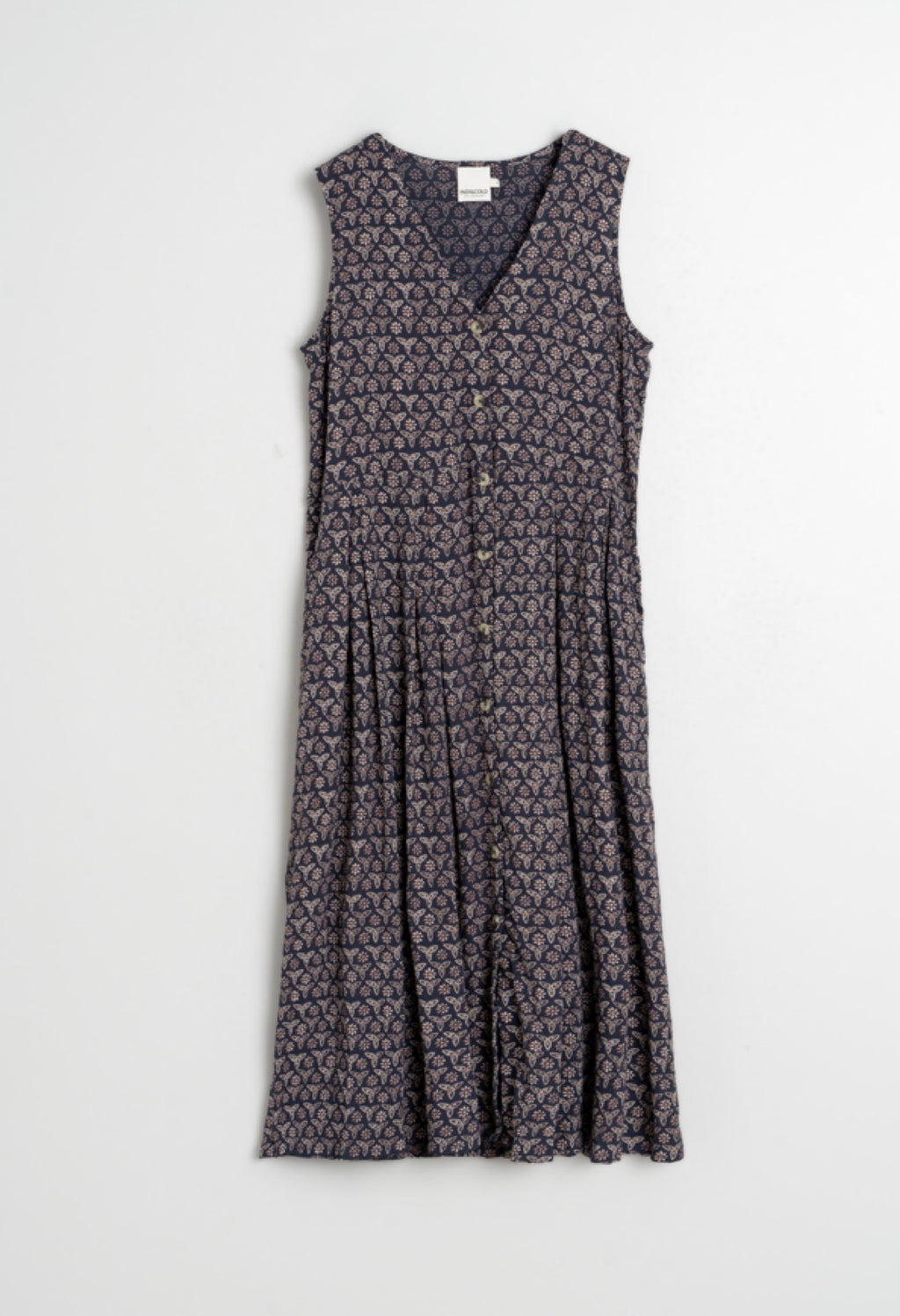 Marine Blockprint Dress
