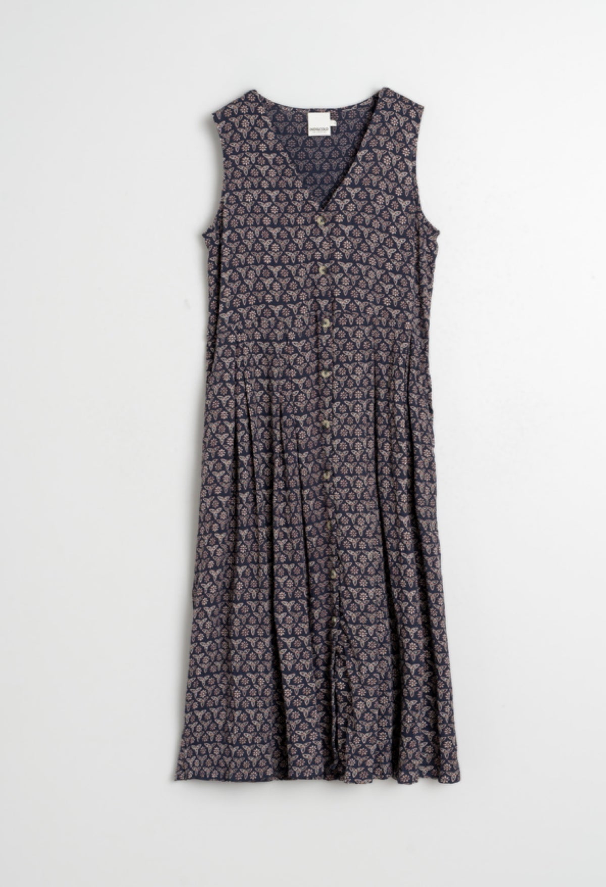 Marine Blockprint Dress