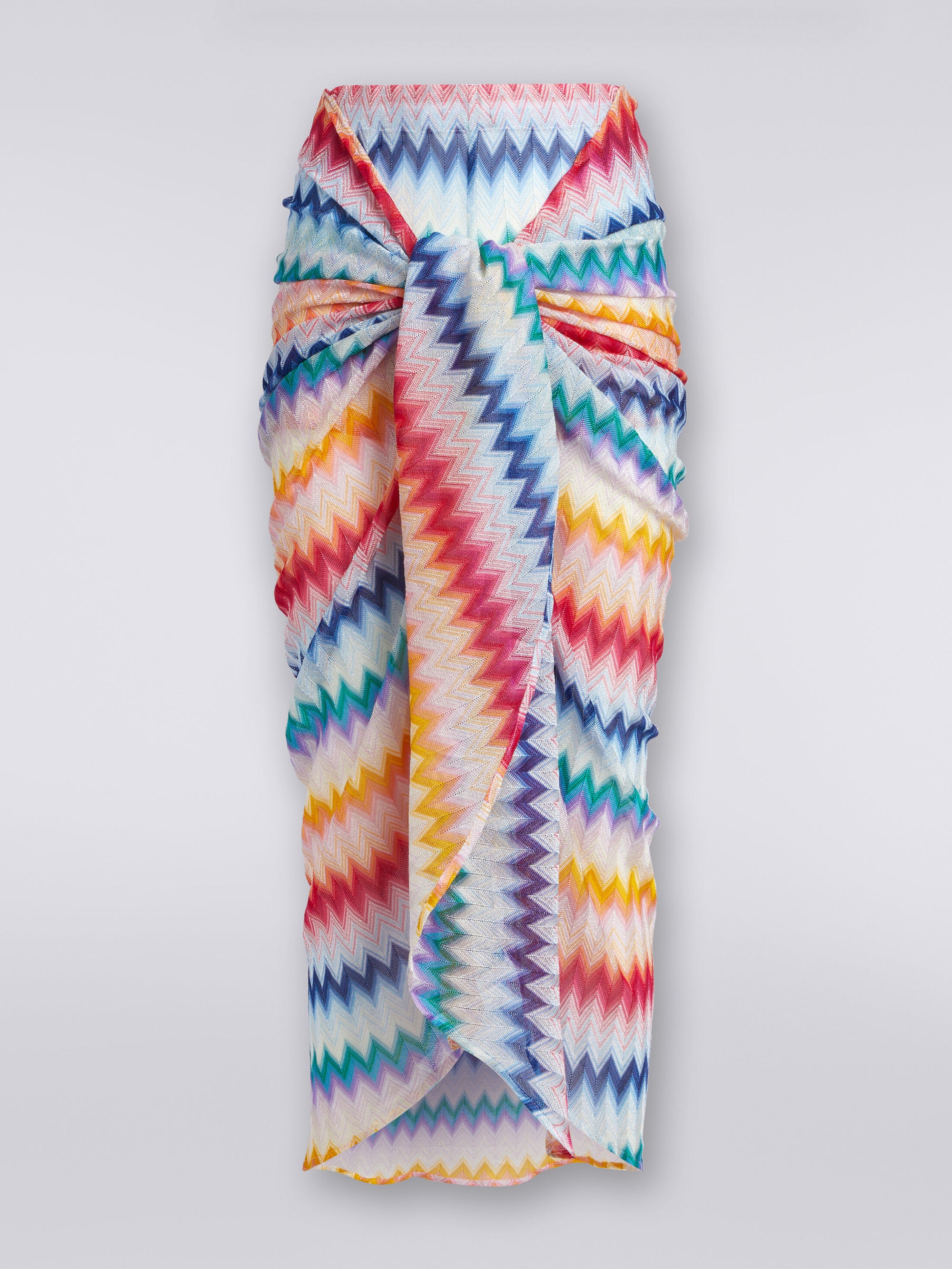 Zig Zag Sarong Skirt with Lurex