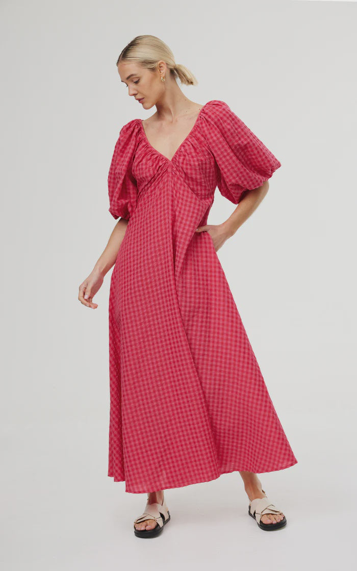 Mimi Dress - Rosas Gingham