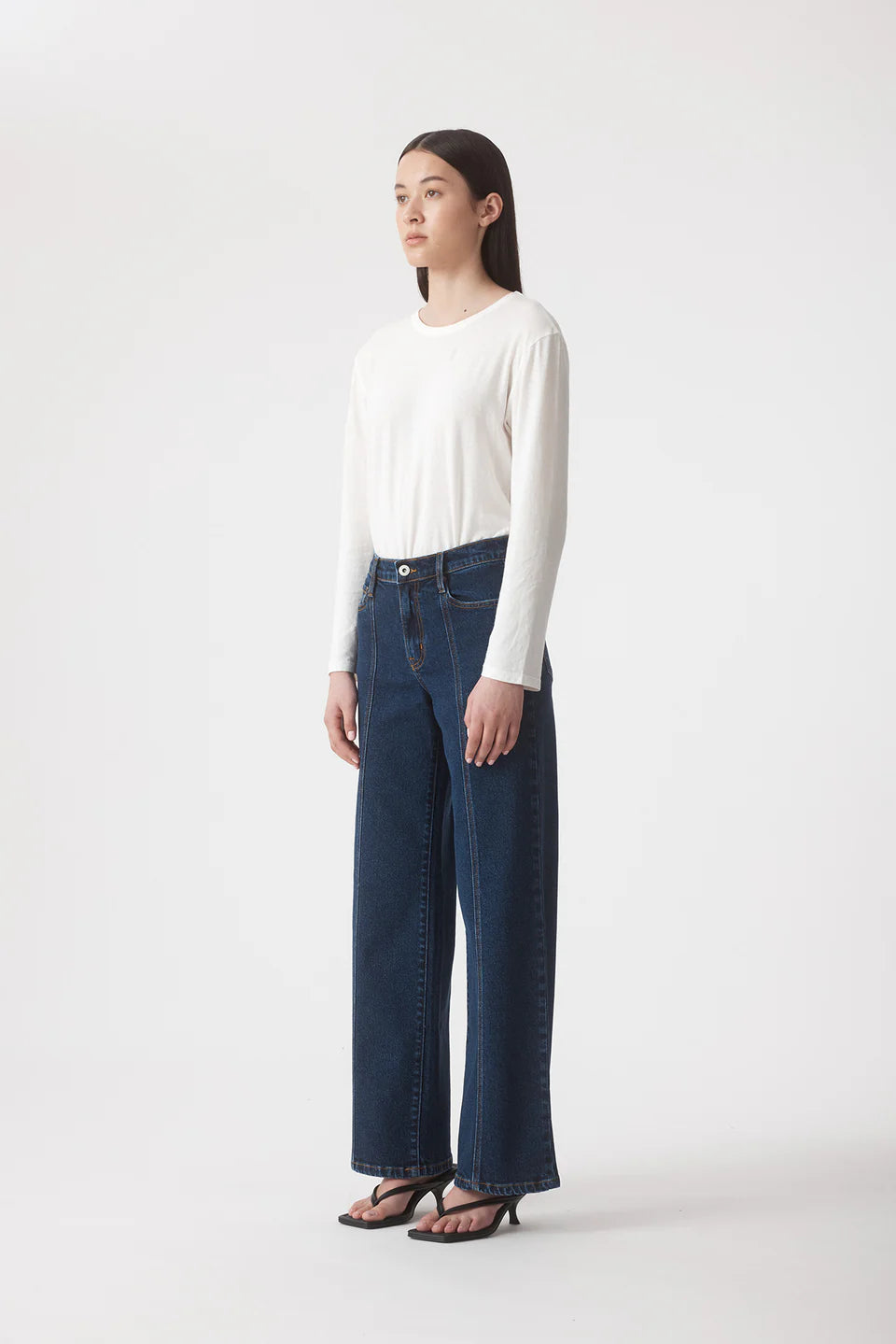 Mia Mid Seamed Jean - Tide