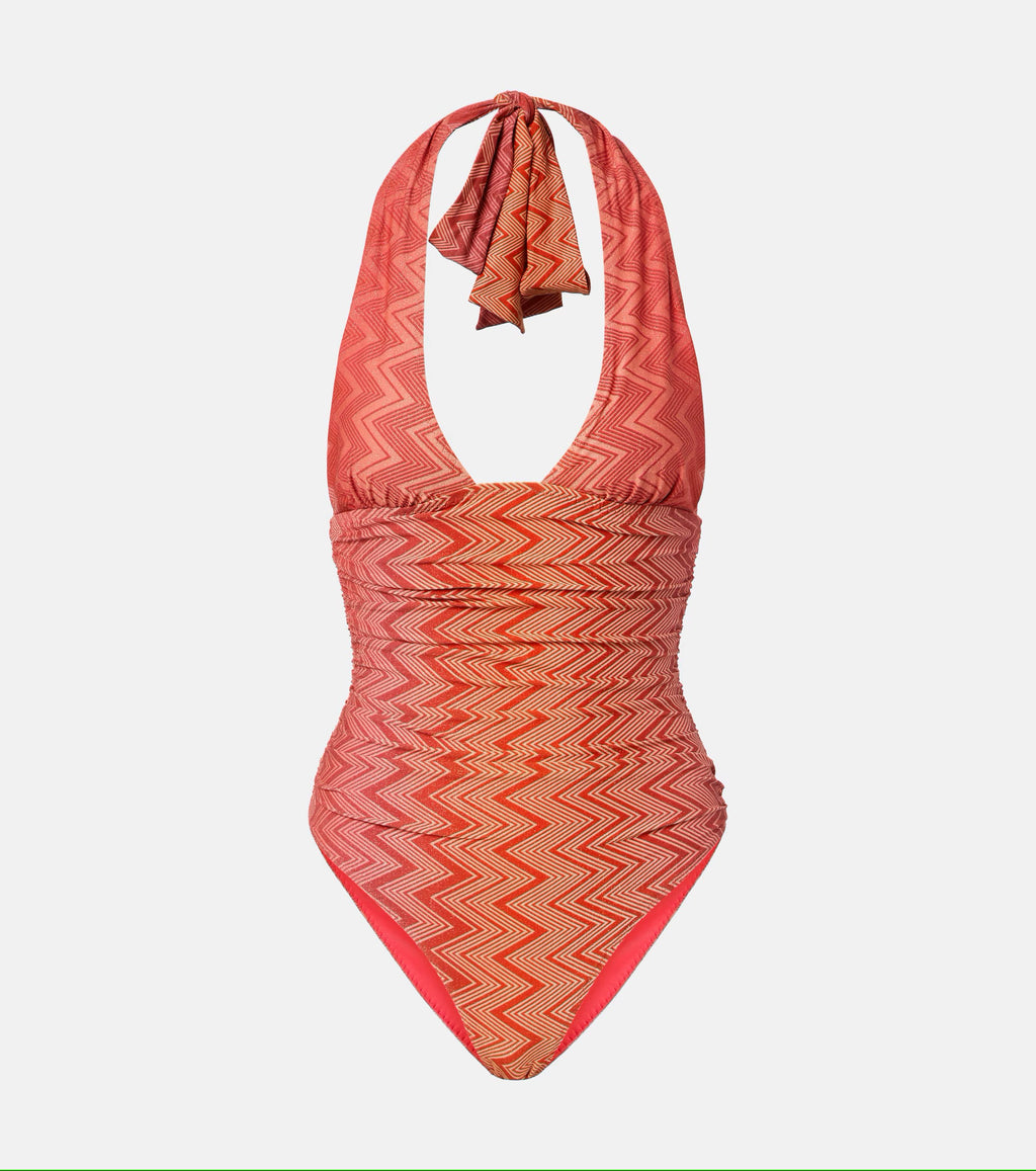 Cherry Chevron One Piece