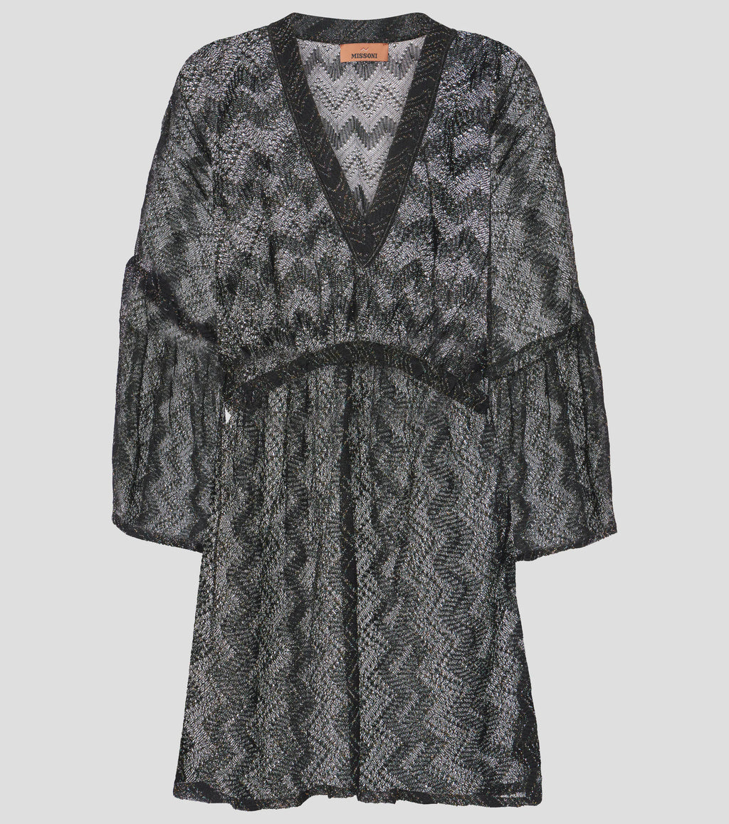 Black Chevron Short Coverup