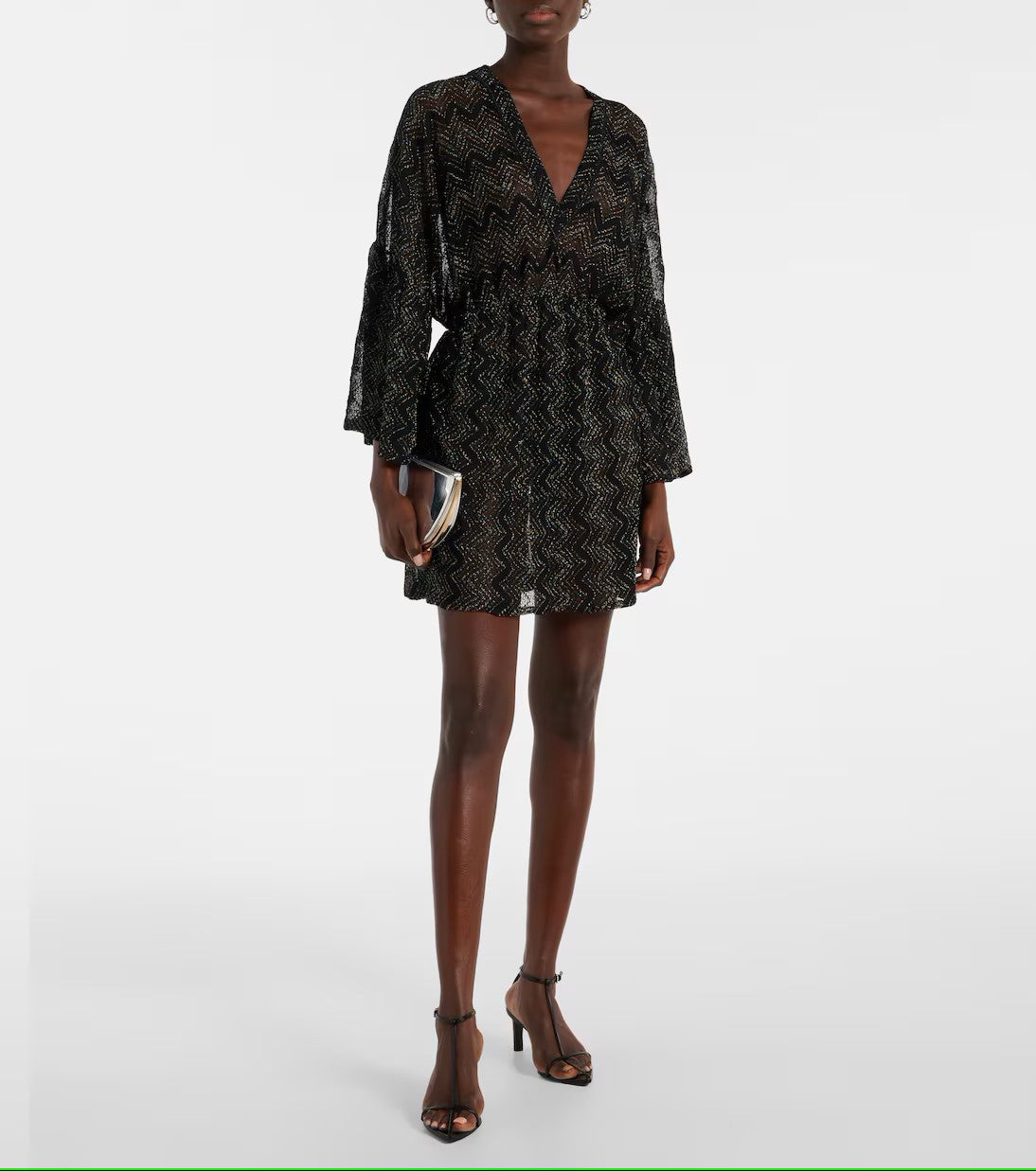 Black Chevron Short Coverup
