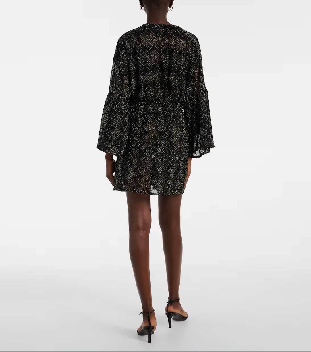 Black Chevron Short Coverup