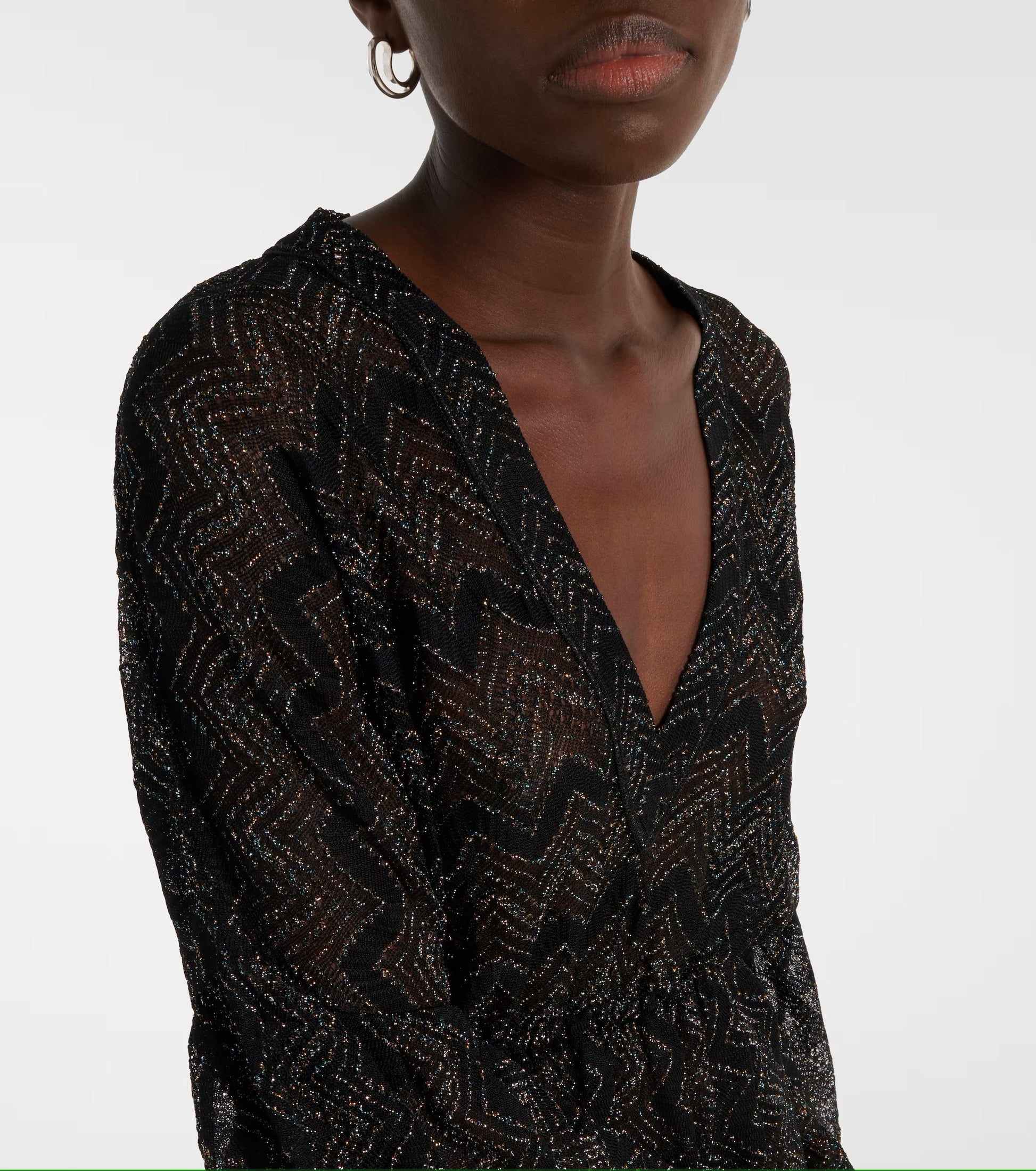 Black Chevron Short Coverup
