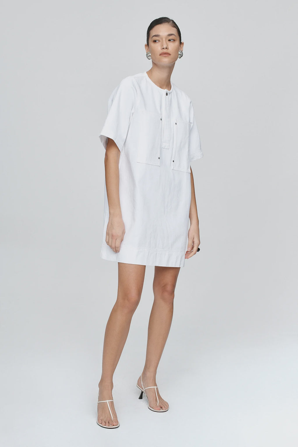 Patch Pocket Dress - Blanc