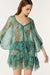 Nava Silk Poncho - Exotic Mint Forest